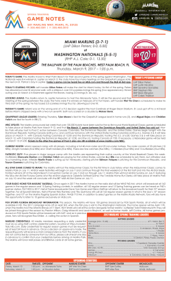 miami marlins (3-7-1) washington nationals (5-5-1)