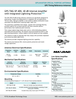 GPS-TMG-SP-40N, 40 dB Internal Amplifier with