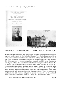 "dunholme" methodist theological college