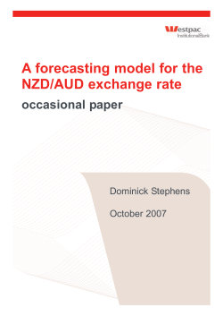 A forecasting model for the NZD/AUD exchange rate