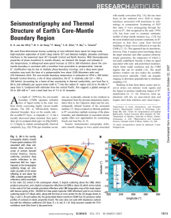 Seismostratigraphy and Thermal Structure of Earth`s Core