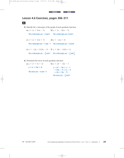 Lesson 4.6 Exercises, pages 306&ndash;311