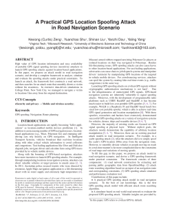 A Practical GPS Location Spoofing Attack in Road Navigation