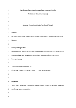 Synchrony of gamete release and sperm competition in Arctic charr