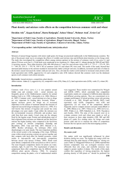 Plant density and mixture ratio effects on the competition between