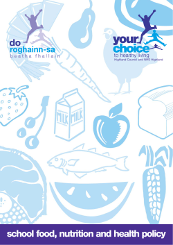 School food, nutrition and Health Policy