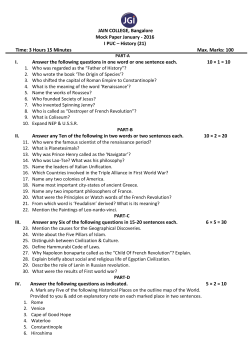 I PUC History Mock Paper