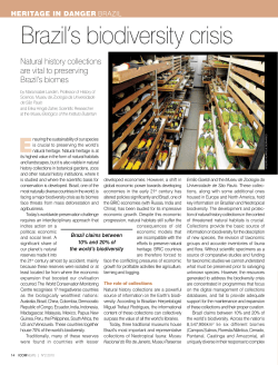 The biodiversity crisis in Brazil