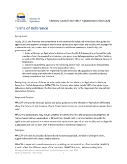 Terms of Reference - Province of British Columbia