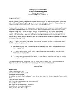 AP Lang and Comp Summer Assignment 2016-17