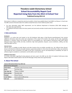 Theodore Judah Elementary School School - Folsom