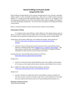 Racial Profiling Curriculum Guide