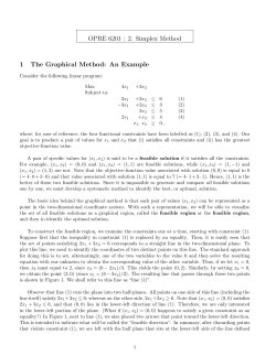 OPRE 6201 : 2. Simplex Method 1 The Graphical Method: An Example