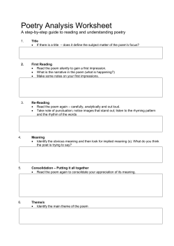 poetry analysis worksheets scaffold for any poem