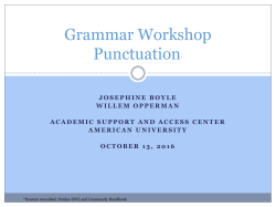Grammar Workshop - American University