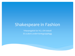 Shakespeare in Fashion