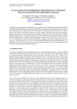 evaluation of geothermal resources in a hotspot realm: mauritius