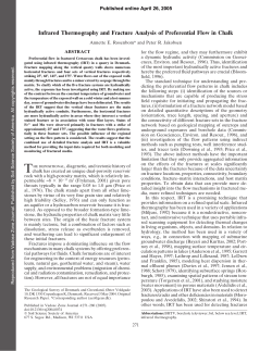 Infrared Thermography and Fracture Analysis of Preferential Flow in