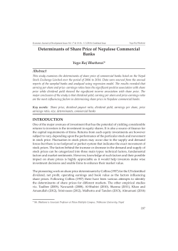 Determinants of Share Price of Nepalese Commercial Banks