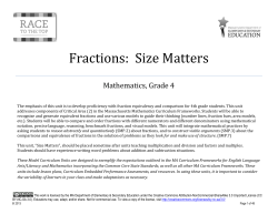 Grade 4-FractionsSizeMatters