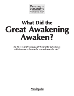 Great Awakening Awaken?