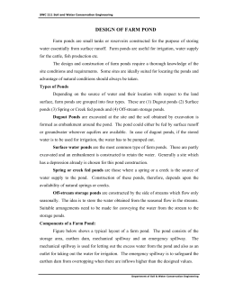 Lecture 12: DESIGN OF FARM POND