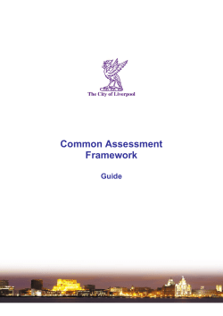 Common Assessment Framework - Liverpool Safeguarding Children