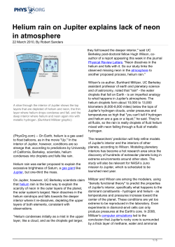 Helium rain on Jupiter explains lack of neon in atmosphere