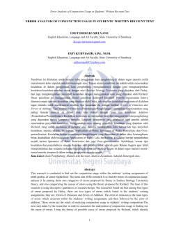 ERROR ANALYSIS OF CONJUNCTION U OF