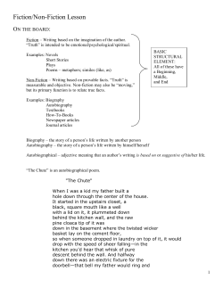 Fiction/Non-Fiction Lesson