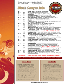 Fun Facts Desert Adventures / Boulder City, NV River Rules www