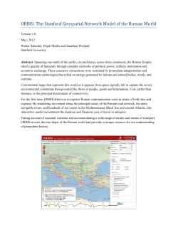 ORBIS: The Stanford Geospatial Network Model of the Roman World