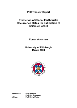 Prediction of Global Earthquake Occurrence Rates for Estimation of
