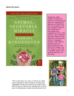 Guide: Book clubs to go : Animal, Vegetable, Miracle.