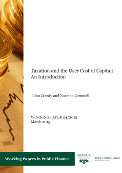 Taxation and the User Cost of Capital: An Introduction File size
