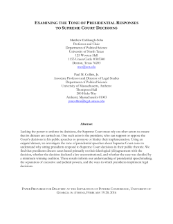 examining the tone of presidential responses to