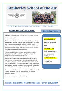 SCHOOL ASSEMBLY WED 29 JUNE 2016 8am FITZROY RODEO