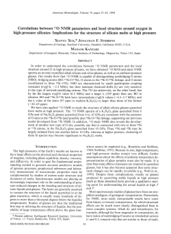 Correlations between 17O NMR parameters and local structure