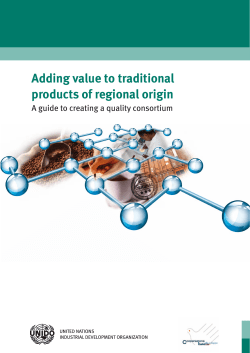 Adding value to traditional products of regional origin