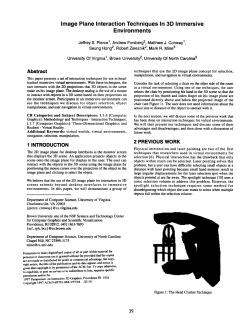 Image Plane Interaction Techniques In 3D Immersive Environments