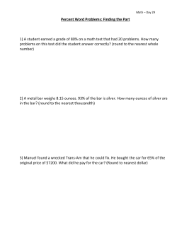 Percent Word Problems