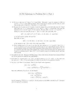 Solution 4-1  - MIT OpenCourseWare