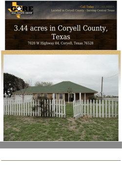 3.44 acres in Coryell County, Texas