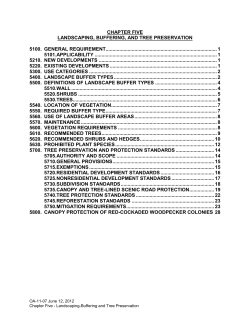 Landscaping, Buffering and Tree Preservation