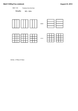 Math1125DayTwo.notebook August 23, 2012 Simplify: 8/3ана5/4=