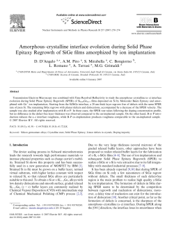 Amorphous–crystalline interface evolution during Solid Phase