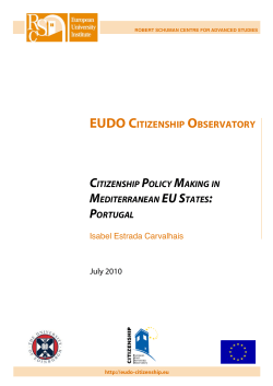 Citizenship Policy Making in Mediterranean EU States: Portugal