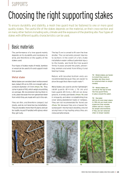 Correct choice of support stake