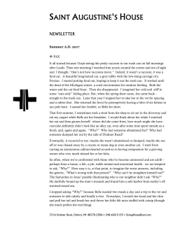 Newsletter - Saint Augustine`s House