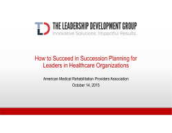 How to Succeed in Succession Planning for Leaders in Healthcare